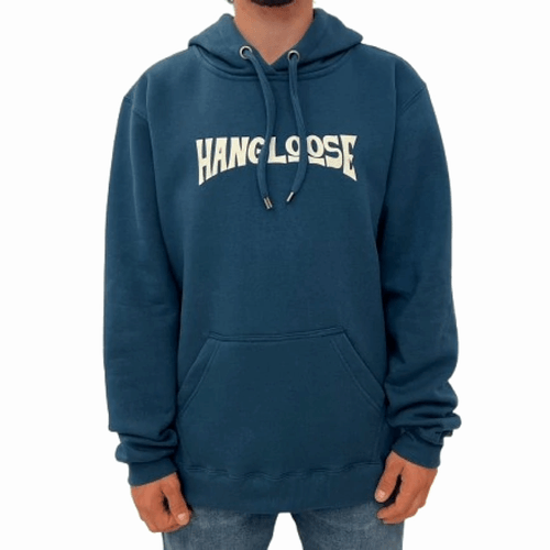 Moletom Masculino Hang Loose Canguru Birds AZUL-HLBL020150-